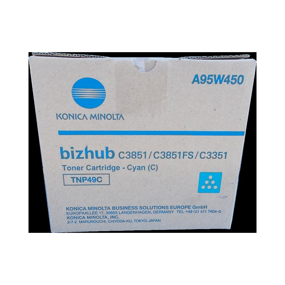Konica Minolta TNP49C ciano toner (A95W450)
