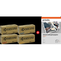 Kyocera TK-5270 MCVP 01 nero / ciano / magenta / giallo Value Pack (+ Prindo Universal Papier 500 Blatt)