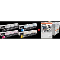 Kyocera TK-8525 MCVP 01 nero / ciano / magenta / giallo / Bianco Value Pack (+ Prindo Universal Papier 2500 Blatt)