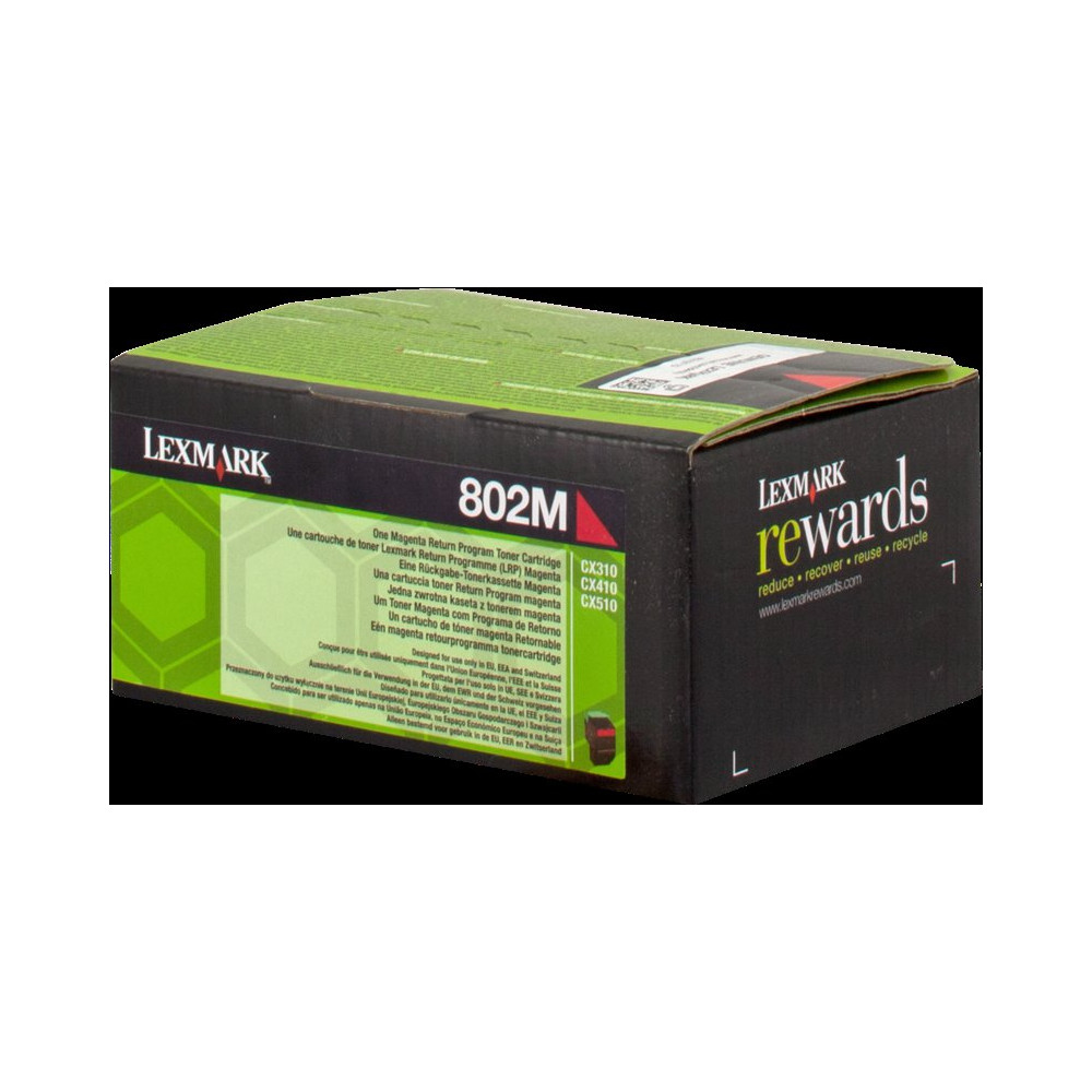 Lexmark 802M magenta toner (80C20M0)
