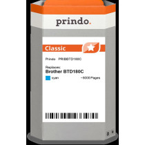 compatibile con Brother BTD180C ciano  Prindo Classic ciano Cartuccia d'inchiostro