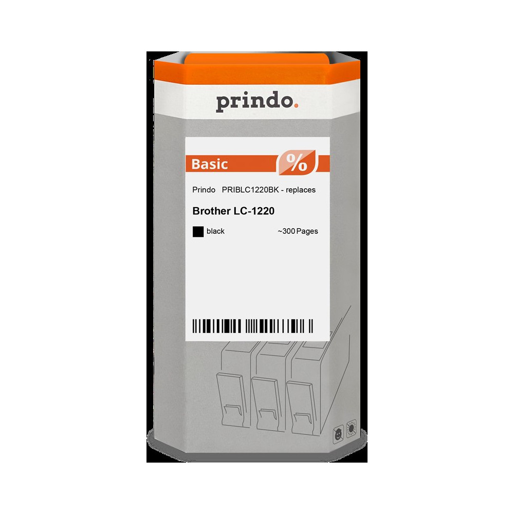 compatibile con Brother LC1220BK nero  Prindo Basic nero Cartuccia d'inchiostro