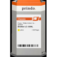 compatibile con Brother LC125XLY giallo  Prindo Classic XL giallo Cartuccia d'inchiostro