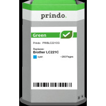 compatibile con Brother LC221C ciano  Prindo Green ciano Cartuccia d'inchiostro