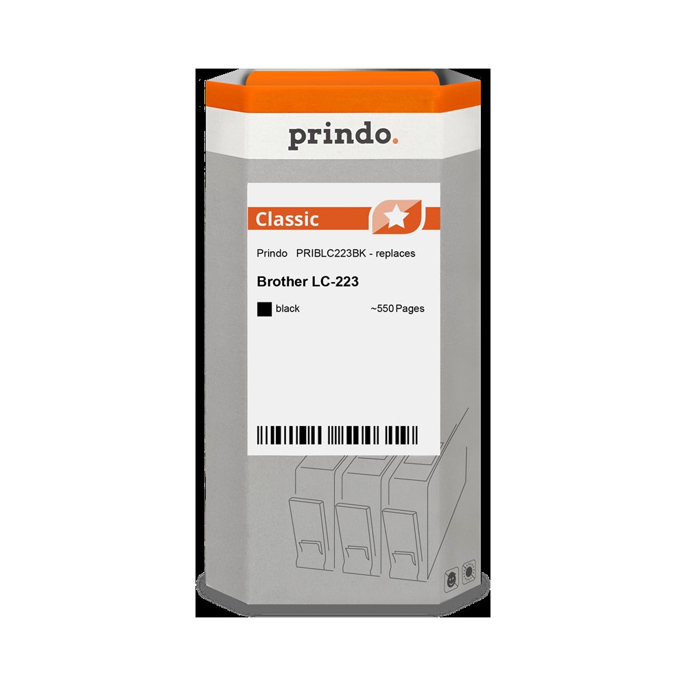 compatibile con Brother LC223BK nero  Prindo Classic nero Cartuccia d'inchiostro