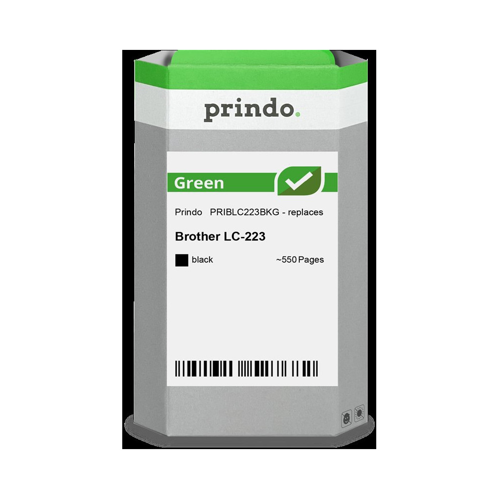 compatibile con Brother LC223BK nero  Prindo Green nero Cartuccia d'inchiostro