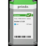 compatibile con Brother LC223C ciano  Prindo Green ciano Cartuccia d'inchiostro