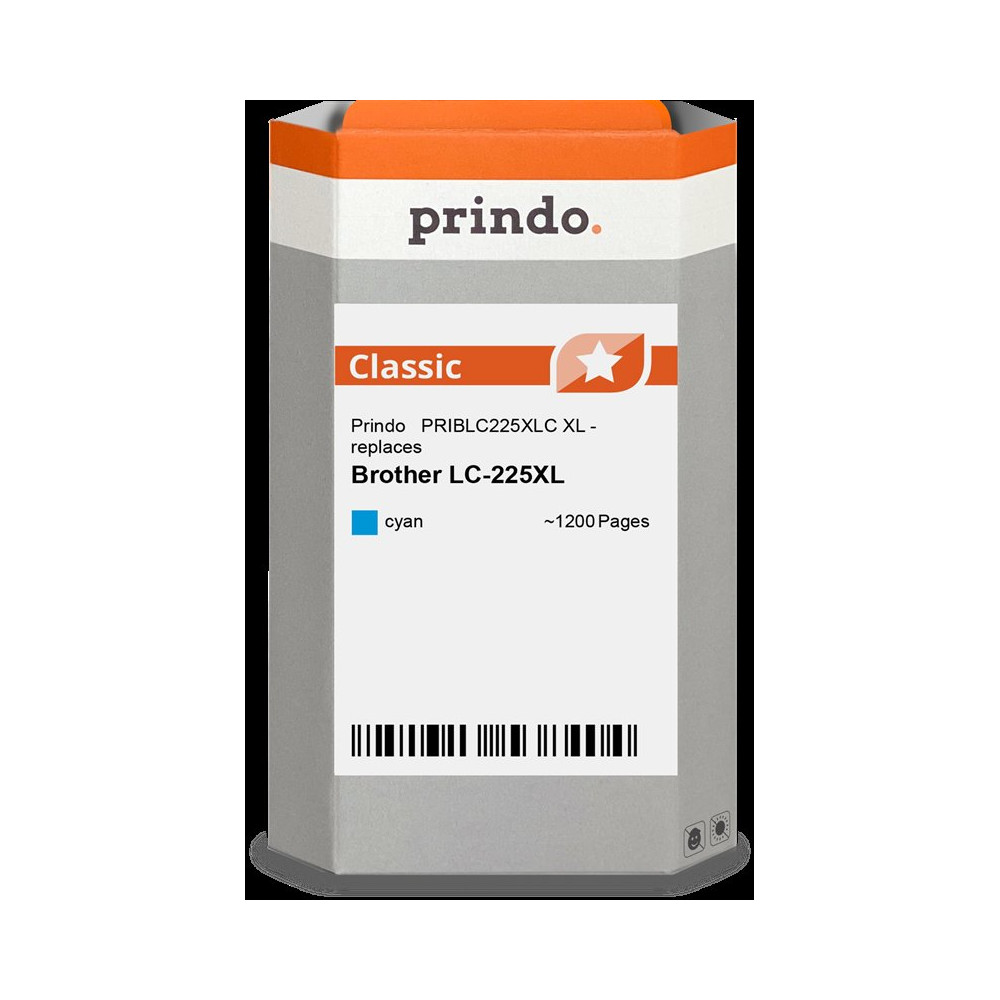compatibile con Brother LC225XLC ciano  Prindo Classic XL ciano Cartuccia d'inchiostro