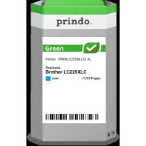 compatibile con Brother LC225XLC ciano  Prindo Green XL ciano Cartuccia d'inchiostro