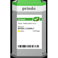 compatibile con Brother LC225XLY giallo  Prindo Green XL giallo Cartuccia d'inchiostro