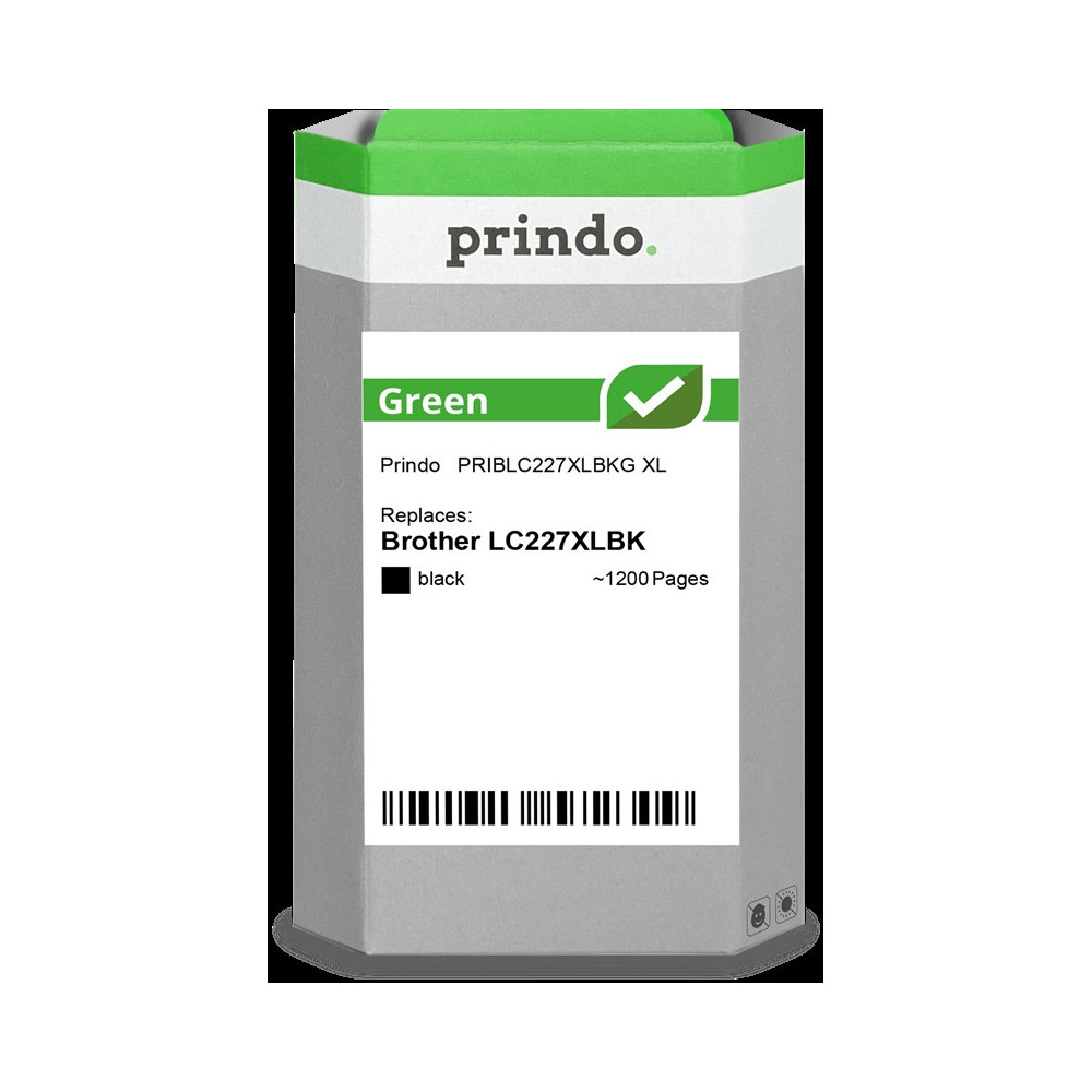 compatibile con Brother LC227XLBK nero  Prindo Green XL nero Cartuccia d'inchiostro