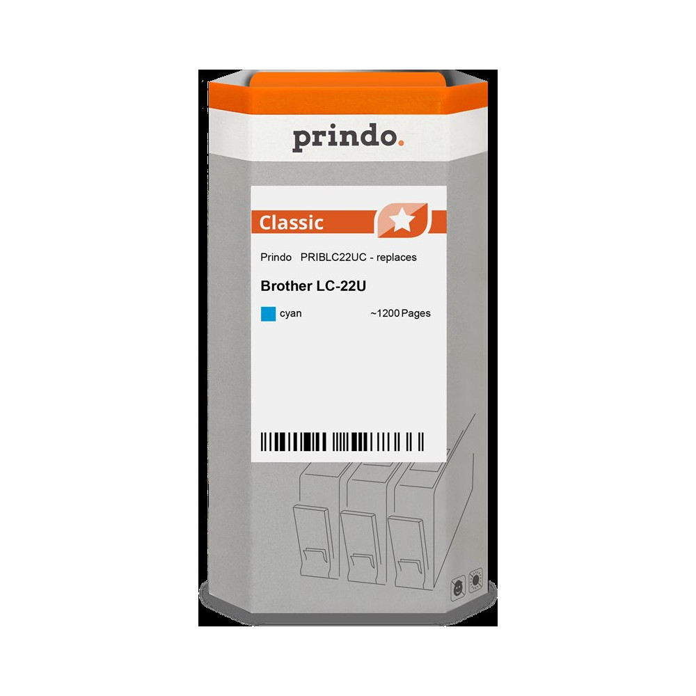 compatibile con Brother LC22UC ciano  Prindo Classic ciano Cartuccia d'inchiostro