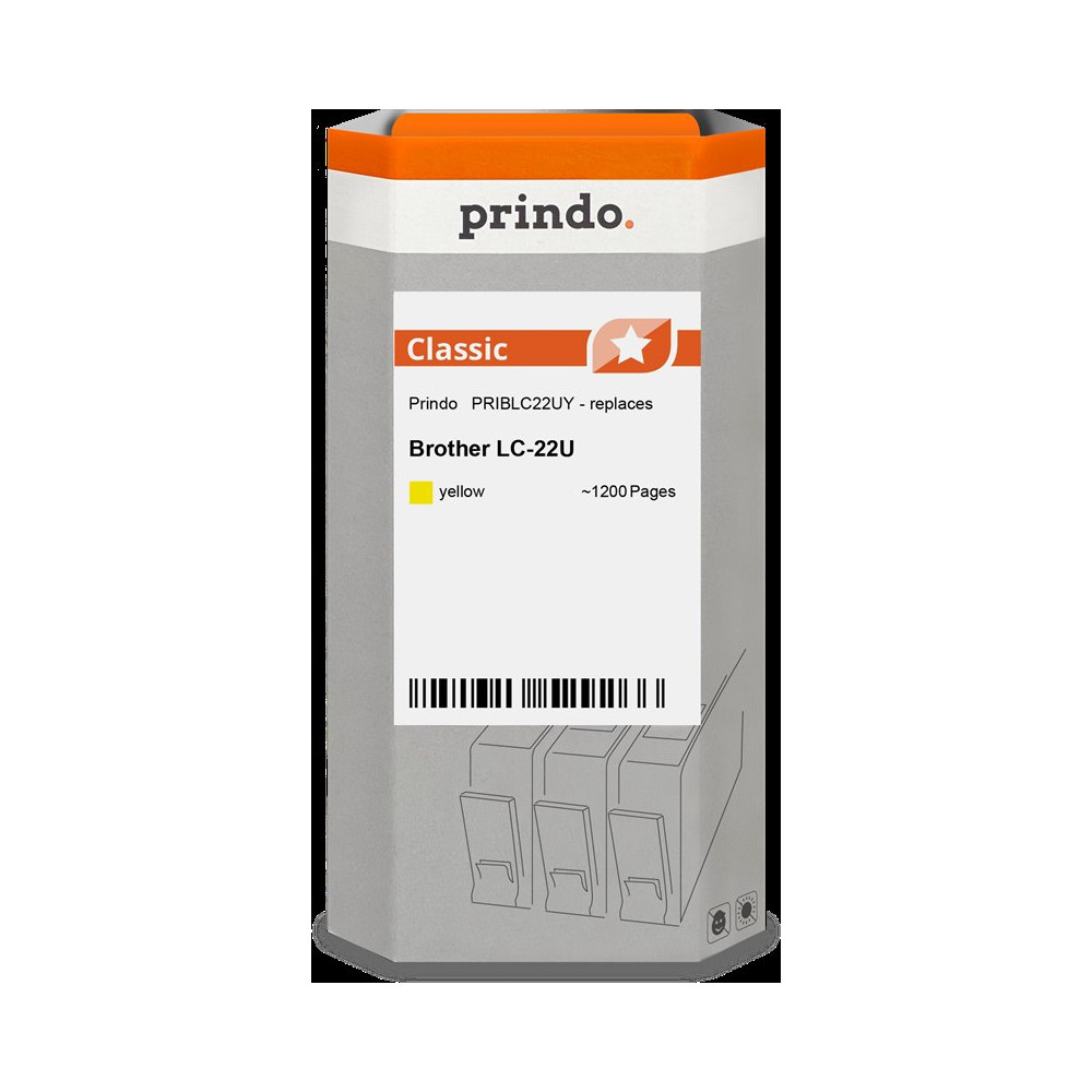 compatibile con Brother LC22UY giallo  Prindo Classic giallo Cartuccia d'inchiostro