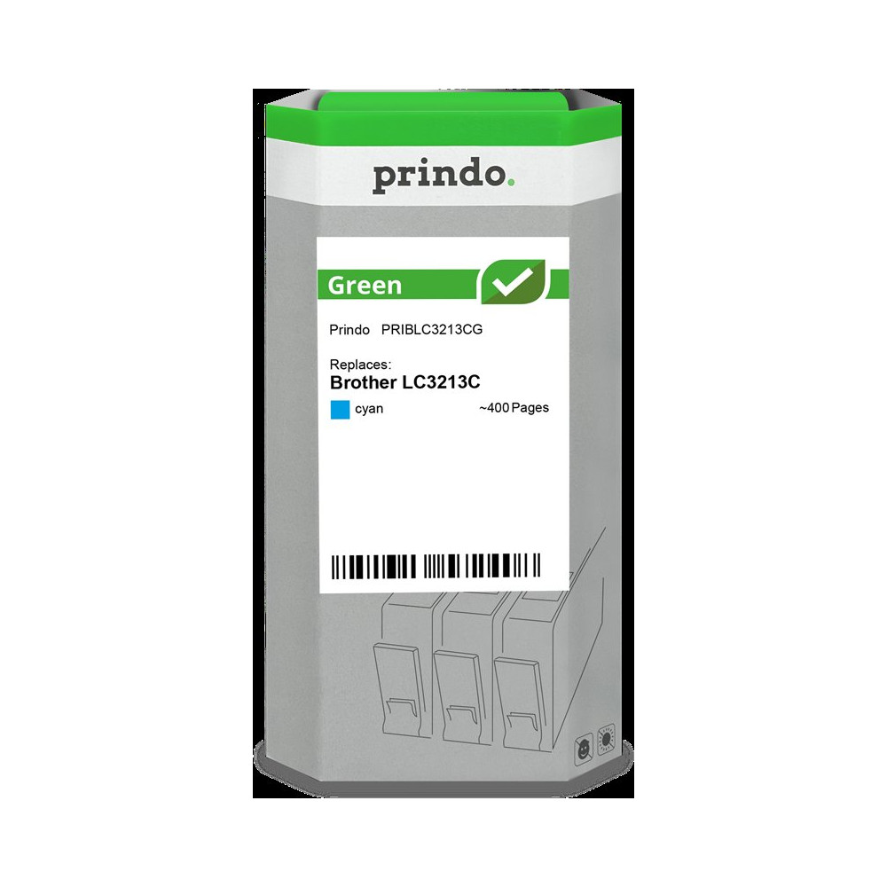 compatibile con Brother LC3213C ciano  Prindo Green XL ciano Cartuccia d'inchiostro