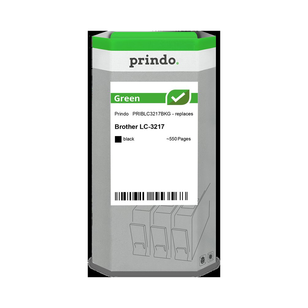 compatibile con Brother LC3217BK nero  Prindo Green nero Cartuccia d'inchiostro