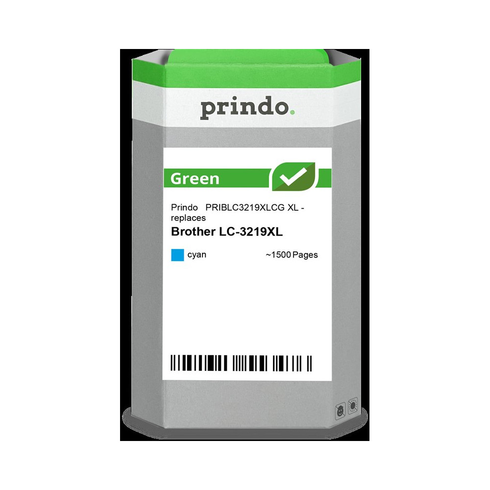 compatibile con Brother LC3219XLC ciano  Prindo Green XL ciano Cartuccia d'inchiostro