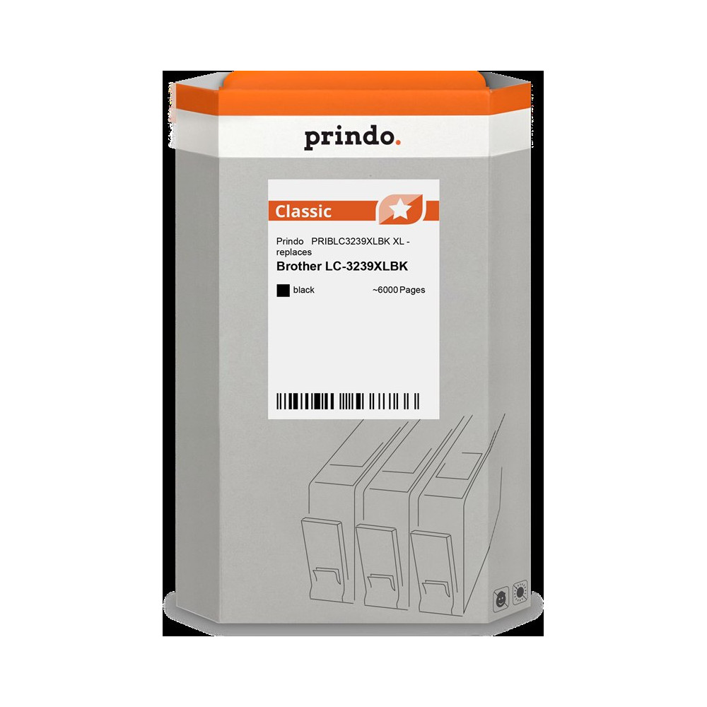 compatibile con Brother LC3239XLBK nero  Prindo Classic XL nero Cartuccia d'inchiostro