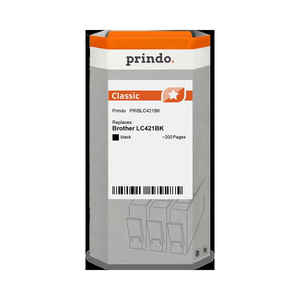 compatibile con Brother LC421BK nero  Prindo Classic nero Cartuccia d'inchiostro