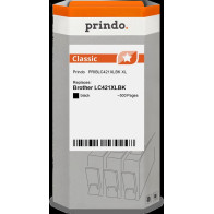 compatibile con Brother LC421XLBK nero  Prindo Classic XL nero Cartuccia d'inchiostro