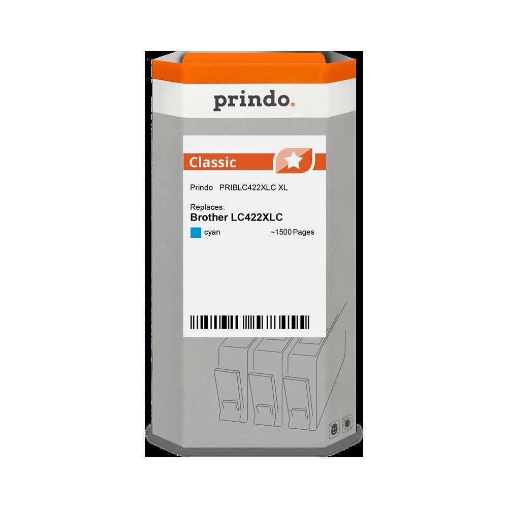 compatibile con Brother LC422XLC ciano  Prindo Classic XL ciano Cartuccia d'inchiostro