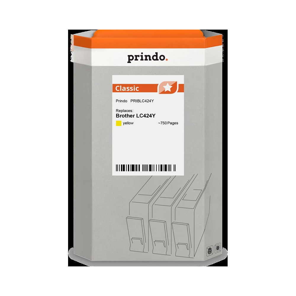 compatibile con Brother LC424Y giallo  Prindo Classic giallo Cartuccia d'inchiostro