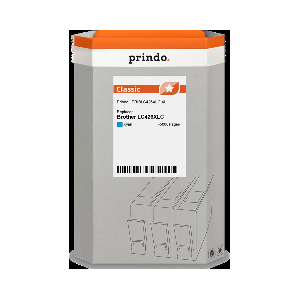 compatibile con Brother LC426XLC ciano  Prindo Classic XL ciano Cartuccia d'inchiostro