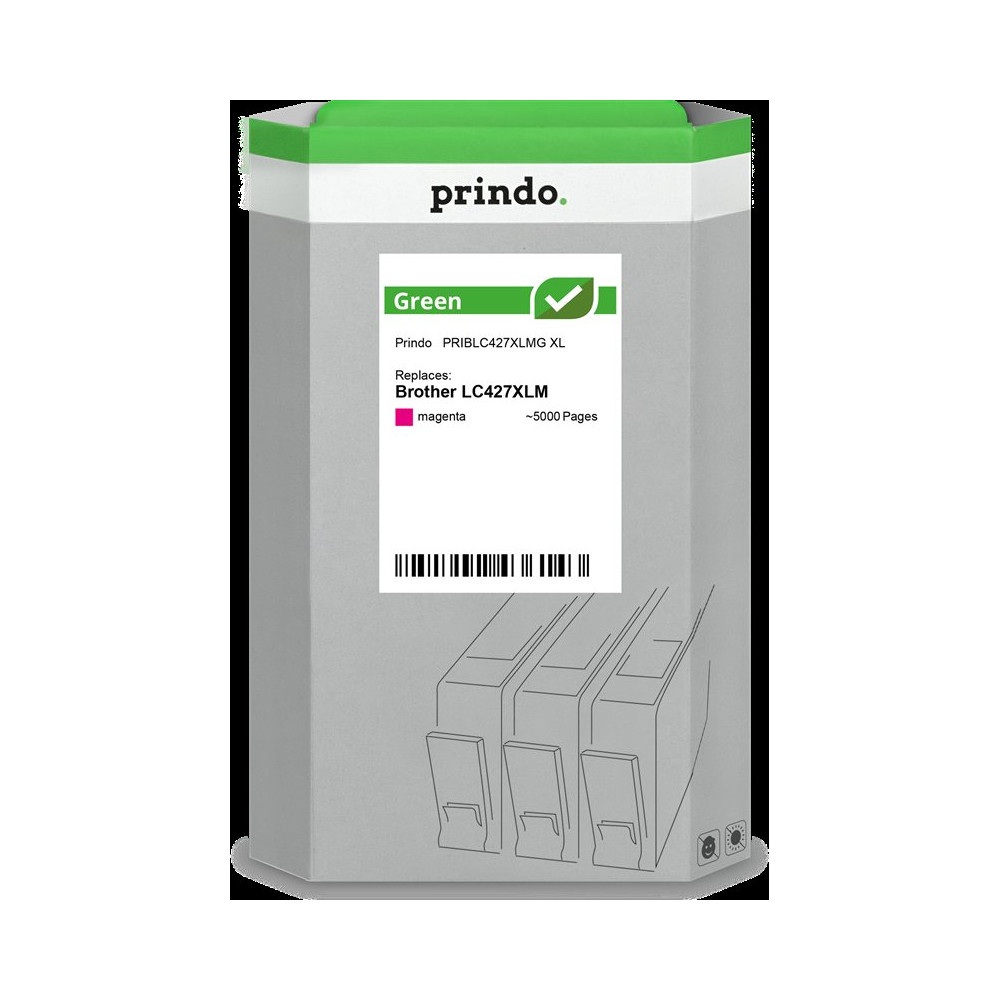compatibile con Brother LC427XLM magenta  Prindo Green XL magenta Cartuccia d'inchiostro
