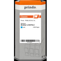 compatibile con Brother LC527XLC ciano  Prindo Classic XL ciano Cartuccia d'inchiostro