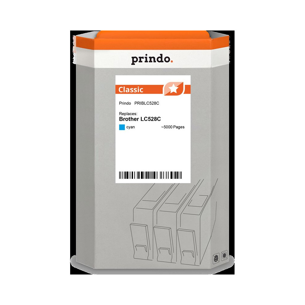 compatibile con Brother LC528C ciano  Prindo Classic ciano Cartuccia d'inchiostro