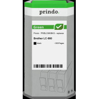 compatibile con Brother LC980BK nero  Prindo Green nero Cartuccia d'inchiostro