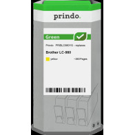compatibile con Brother LC980Y giallo  Prindo Green giallo Cartuccia d'inchiostro