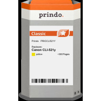 compatibile con Canon CLI-521y giallo (2936B001)  Prindo Classic giallo Cartuccia d'inchiostro