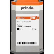 compatibile con Canon CLI-531bk nero (6118C001)  Prindo Classic nero Cartuccia d'inchiostro