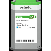 compatibile con Canon CLI-531c ciano (6119C001)  Prindo Green ciano Cartuccia d'inchiostro