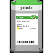 compatibile con Canon CLI-531y giallo (6121C001)  Prindo Green giallo Cartuccia d'inchiostro