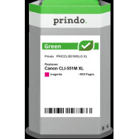 compatibile con Canon CLI-551M XL magenta (6445B001)  Prindo Green XL magenta Cartuccia d'inchiostro