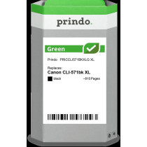 compatibile con Canon CLI-571bk XL nero (0331C001)  Prindo Green XL nero Cartuccia d'inchiostro