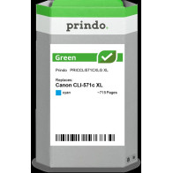 compatibile con Canon CLI-571c XL ciano (0332C001)  Prindo Green XL ciano Cartuccia d'inchiostro