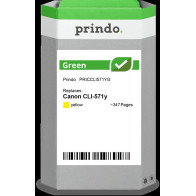 compatibile con Canon CLI-571y giallo (0388C001)  Prindo Green giallo Cartuccia d'inchiostro