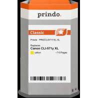 compatibile con Canon CLI-571y XL giallo (0334C001)  Prindo Classic XL giallo Cartuccia d'inchiostro