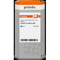 compatibile con Canon CLI-581c XXL ciano (1995C001)  Prindo Classic XXL ciano Cartuccia d'inchiostro
