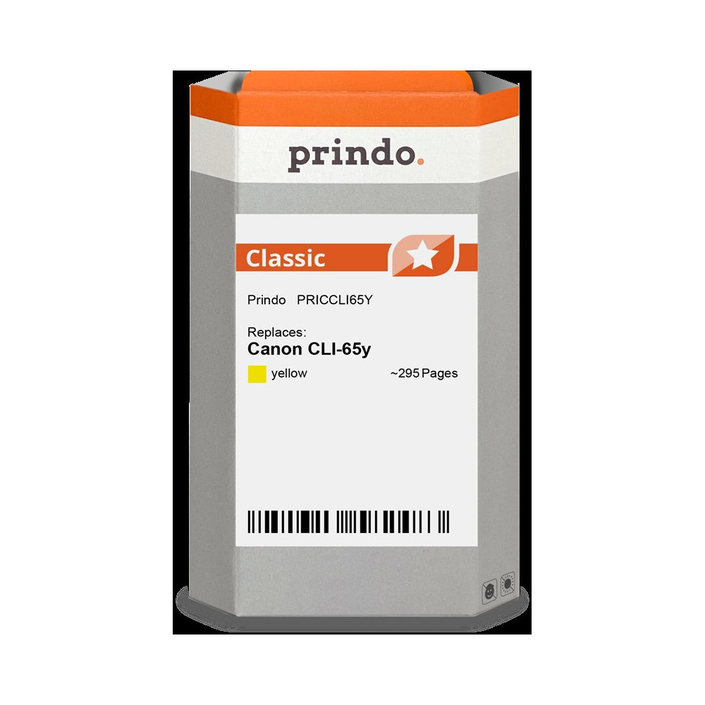 compatibile con Canon CLI-65y giallo (4218C001)  Prindo Classic giallo Cartuccia d'inchiostro