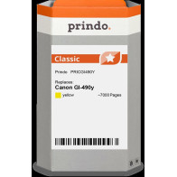 compatibile con Canon GI-490y giallo (0666C001)  Prindo Classic giallo Cartuccia d'inchiostro