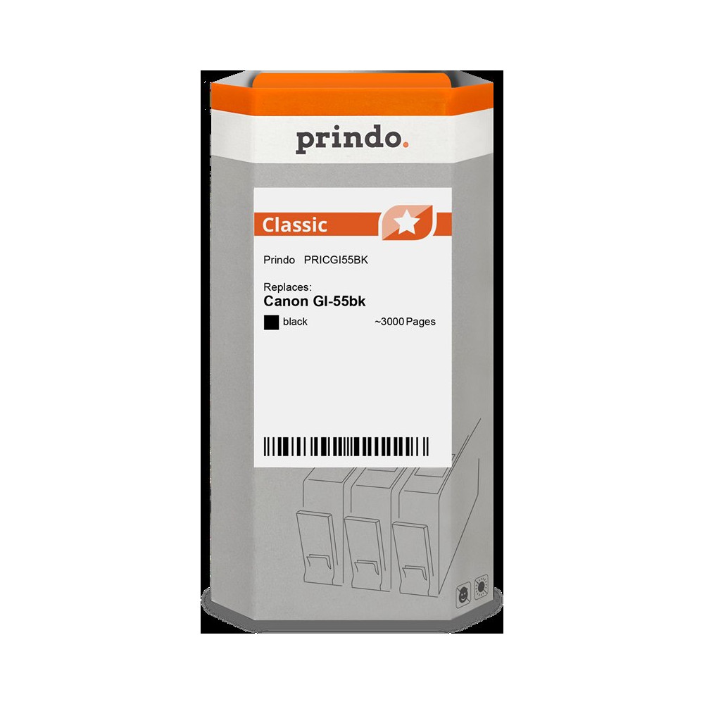compatibile con Canon GI-55bk nero (6292C001)  Prindo Classic nero Cartuccia d'inchiostro