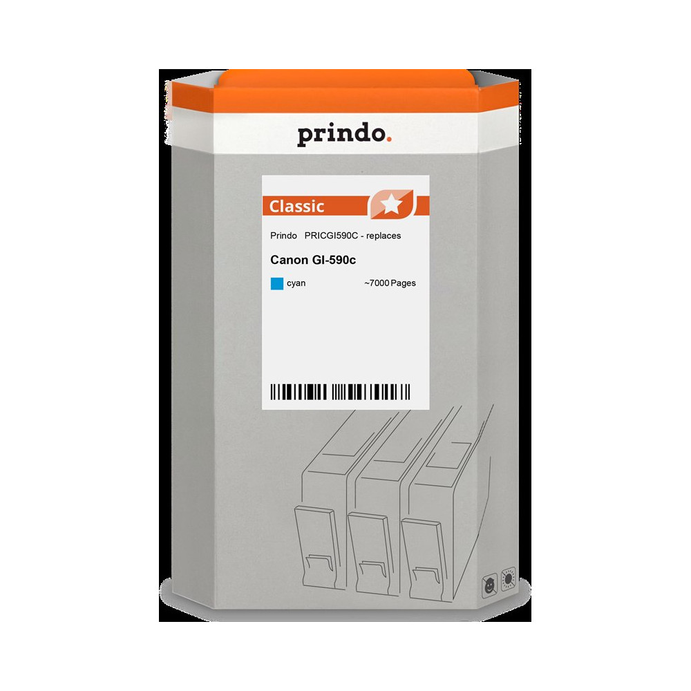 compatibile con Canon GI-590c ciano (1604C001)  Prindo Classic ciano Cartuccia d'inchiostro