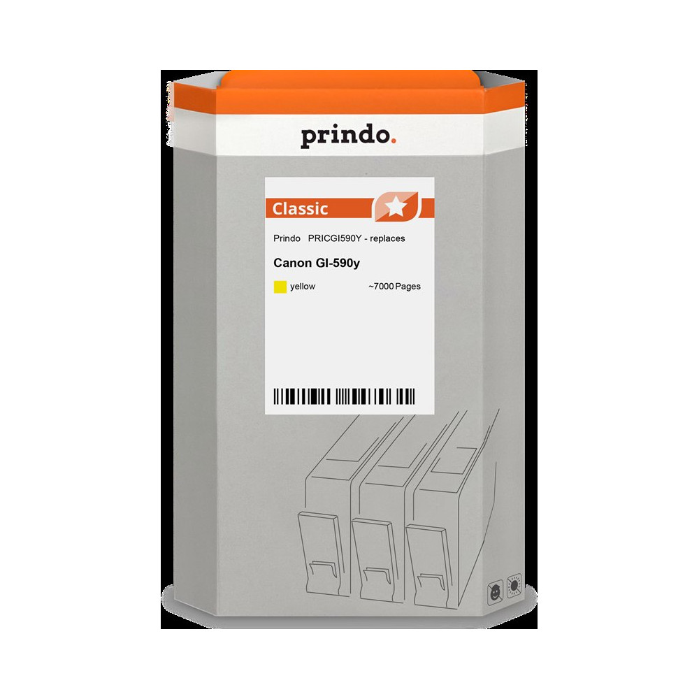compatibile con Canon GI-590y giallo (1606C001)  Prindo Classic giallo Cartuccia d'inchiostro