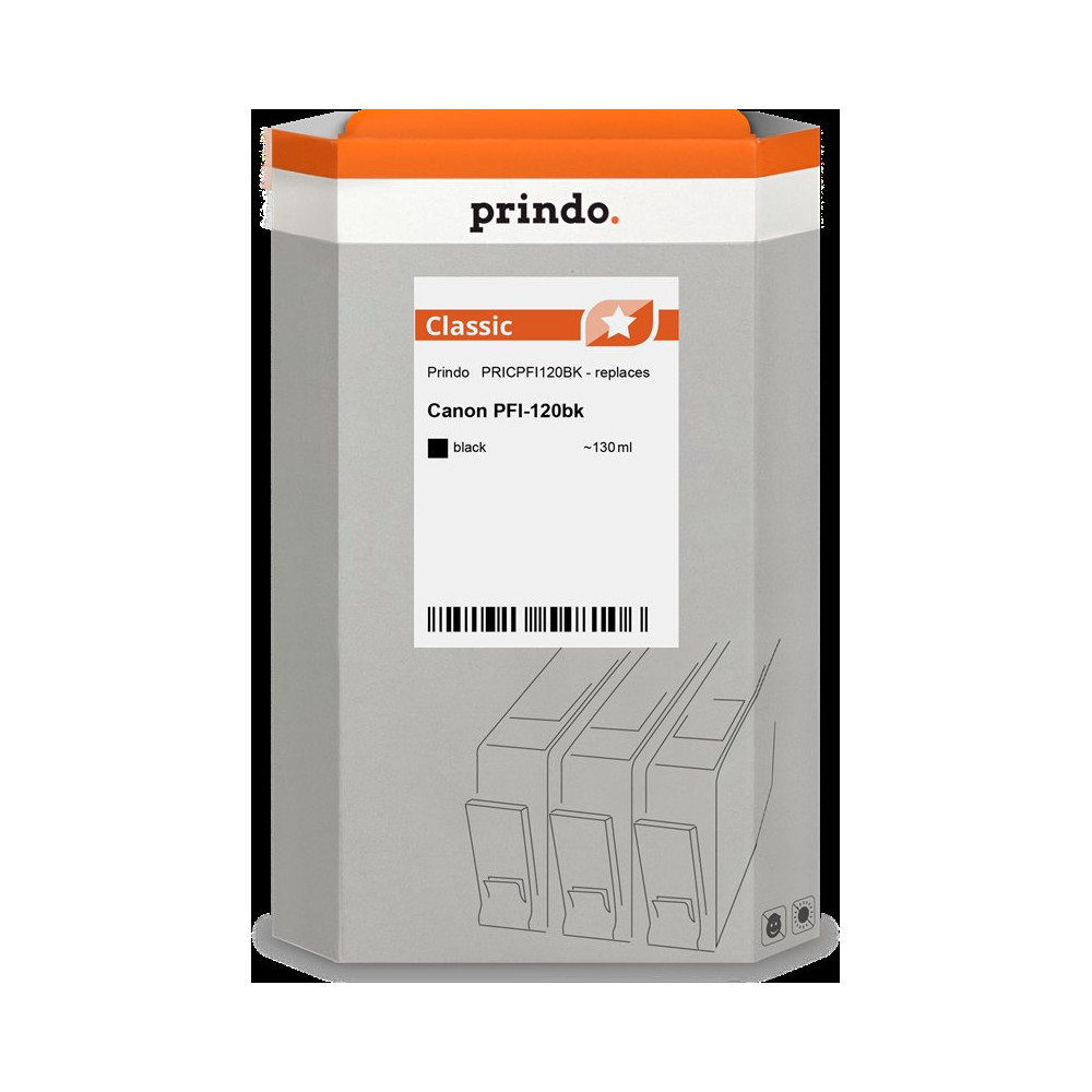 compatibile con Canon PFI-120bk nero (2885C001)  Prindo Classic nero Cartuccia d'inchiostro