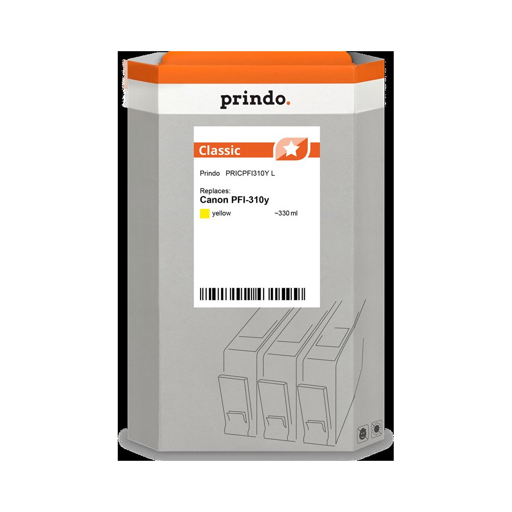 compatibile con Canon PFI-310y giallo (2362C001)  Prindo Classic L giallo Cartuccia d'inchiostro