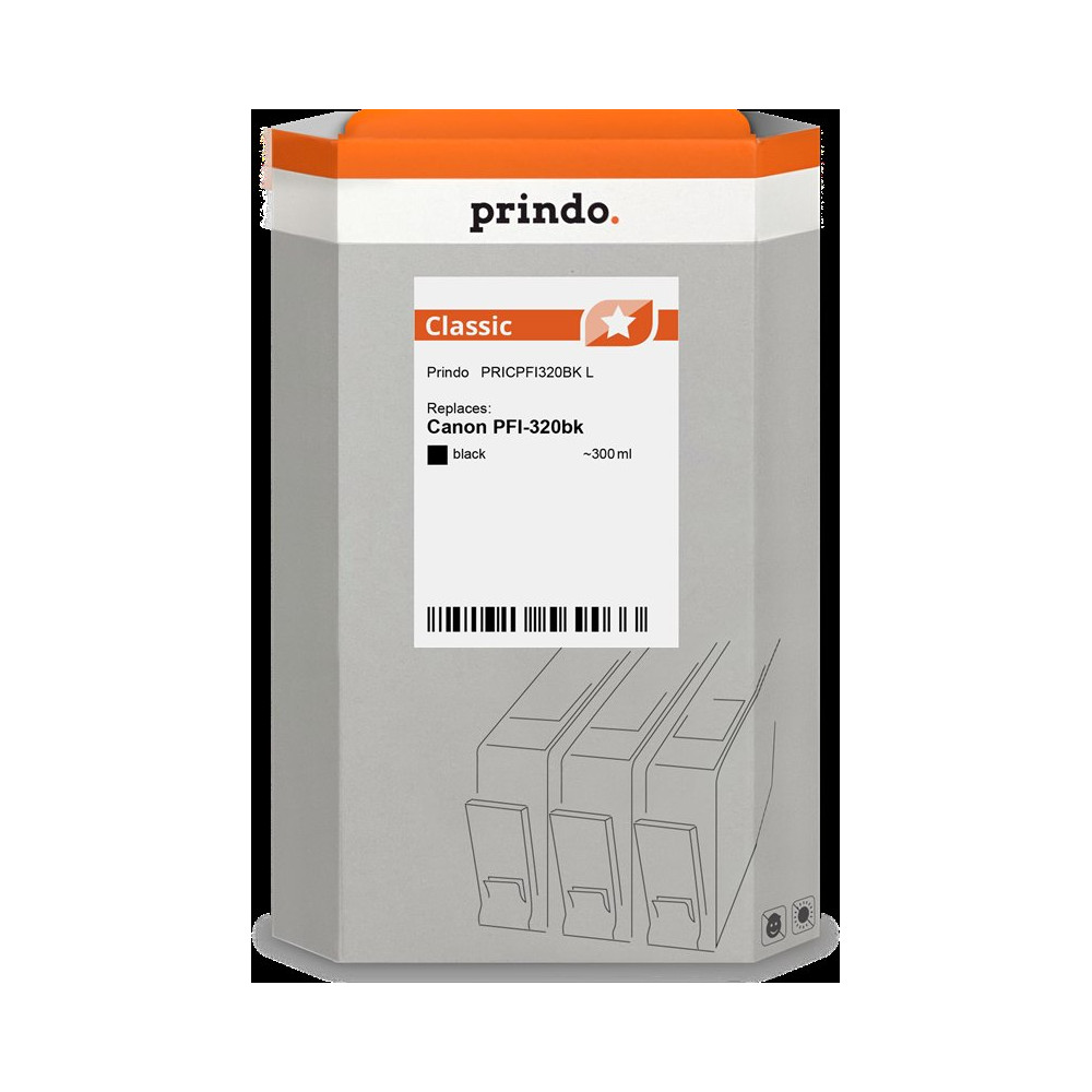 compatibile con Canon PFI-320bk nero (2890C001)  Prindo Classic L nero Cartuccia d'inchiostro