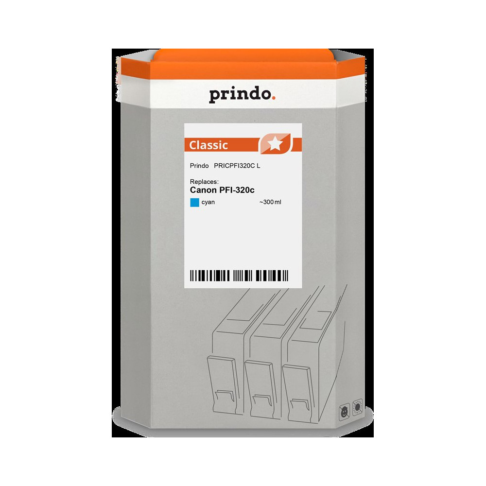 compatibile con Canon PFI-320c ciano (2891C001)  Prindo Classic L ciano Cartuccia d'inchiostro